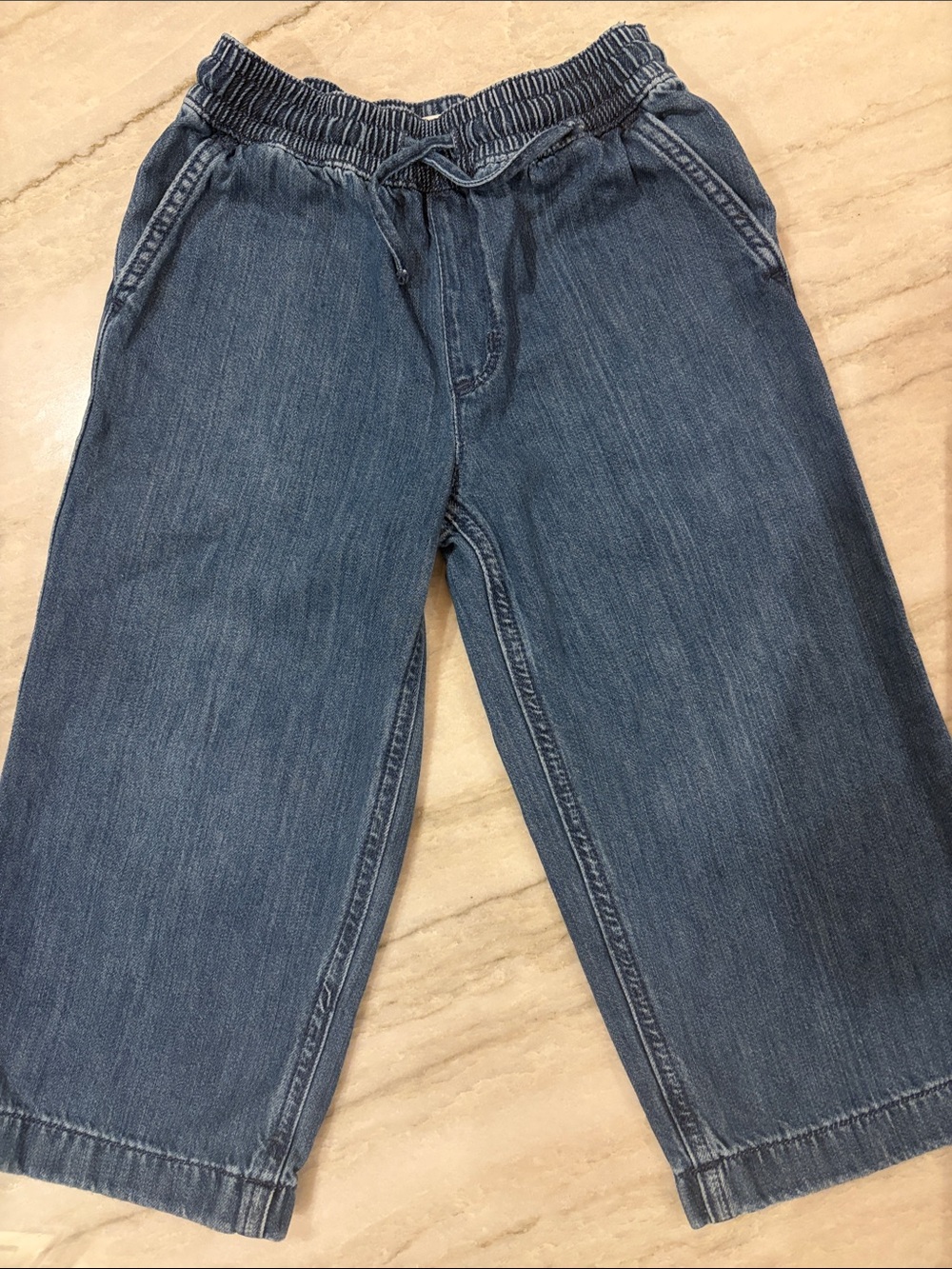 Crewcuts Girls Wide Leg Tie Waist Jeans Size 4